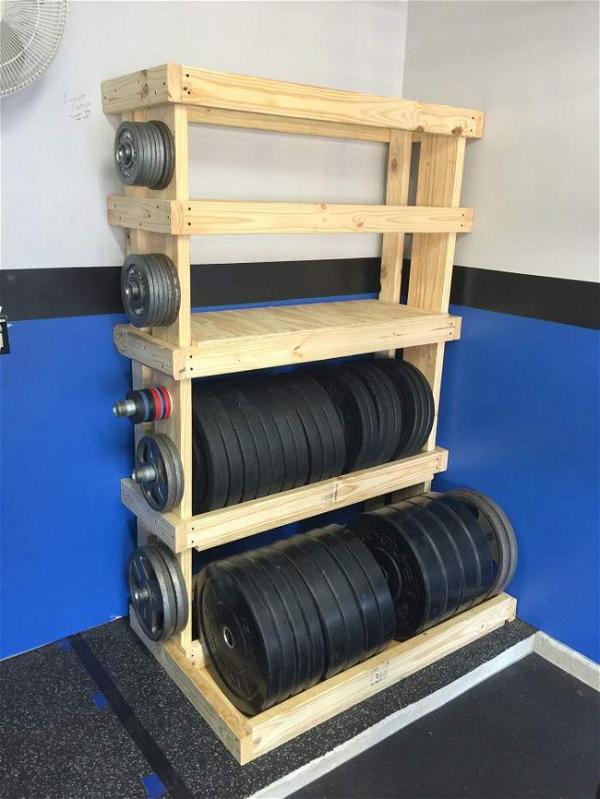 Home made weight discount rack