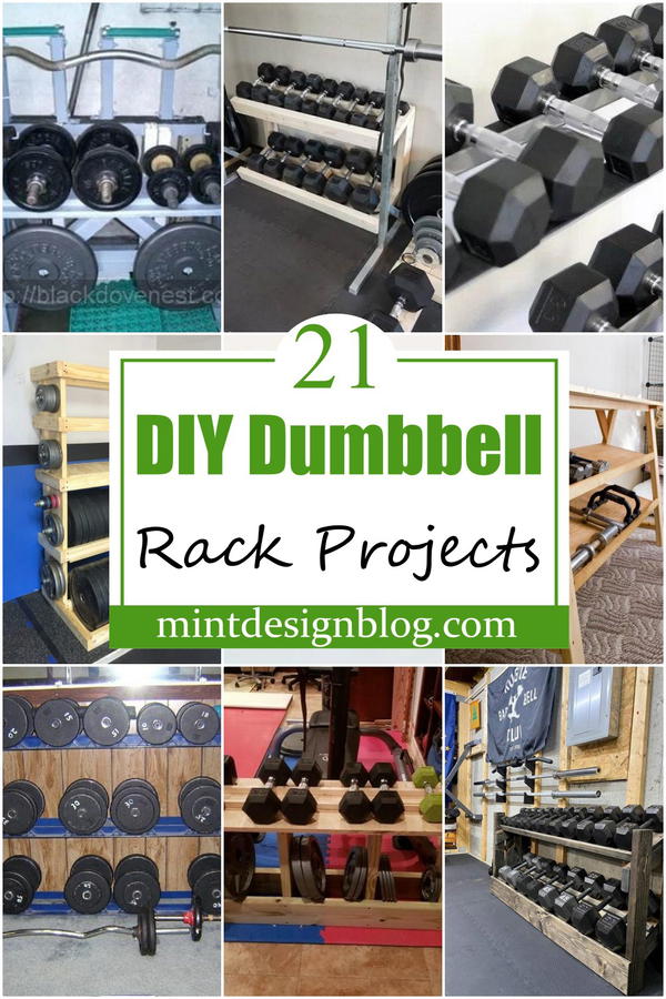 Home made dumbell online rack