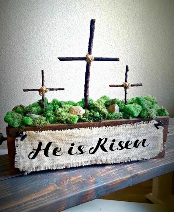 DIY Easter Cross Decoration