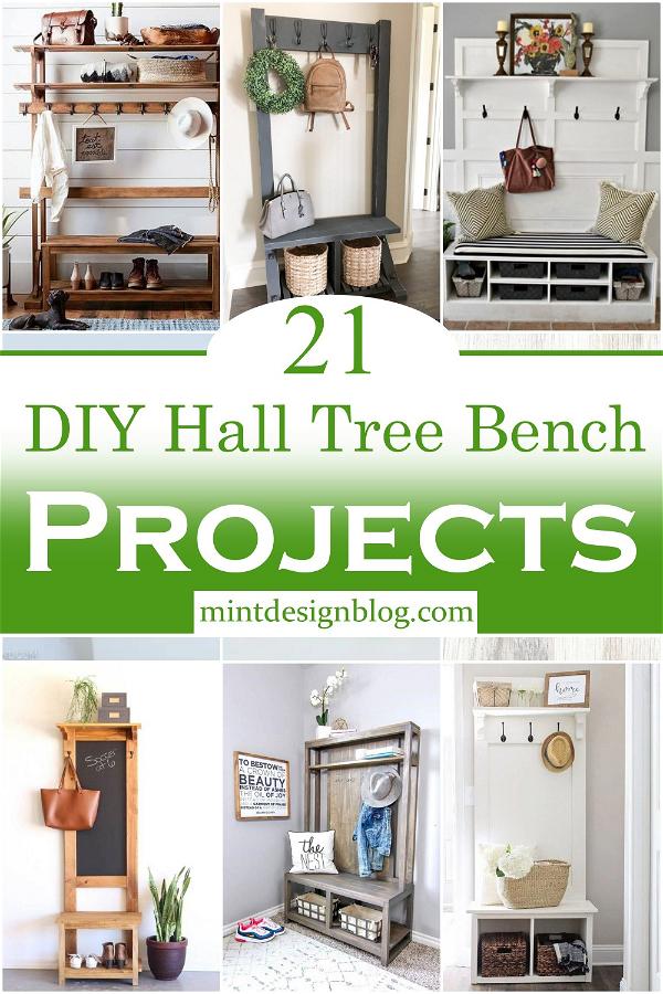 DIY Hall Tree Bench Projects 1