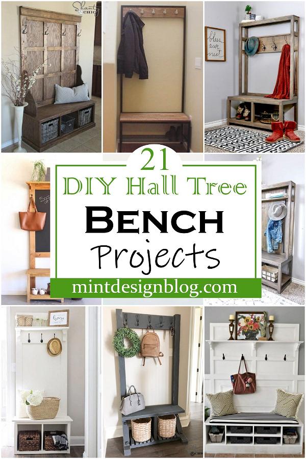 DIY Hall Tree Bench Projects 2