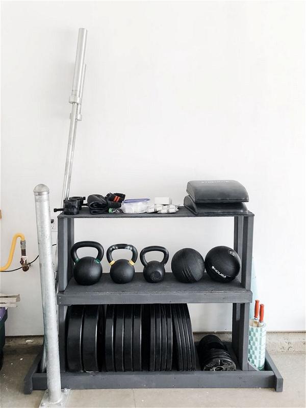 DIY Home Gym Weight Rack
