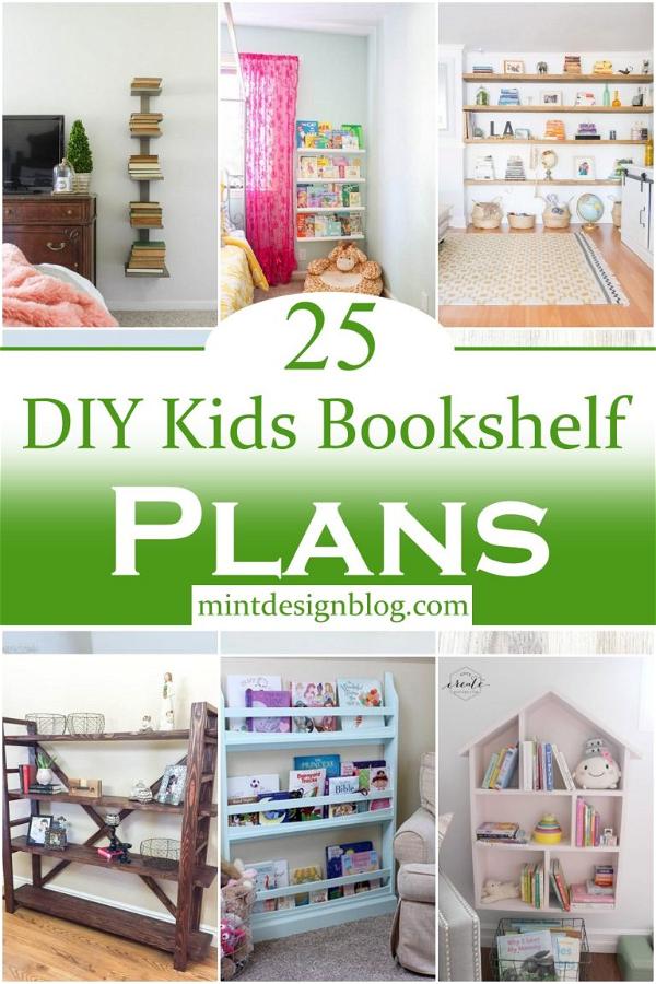 25 DIY Kids Bookshelf Plans - Mint Design Blog