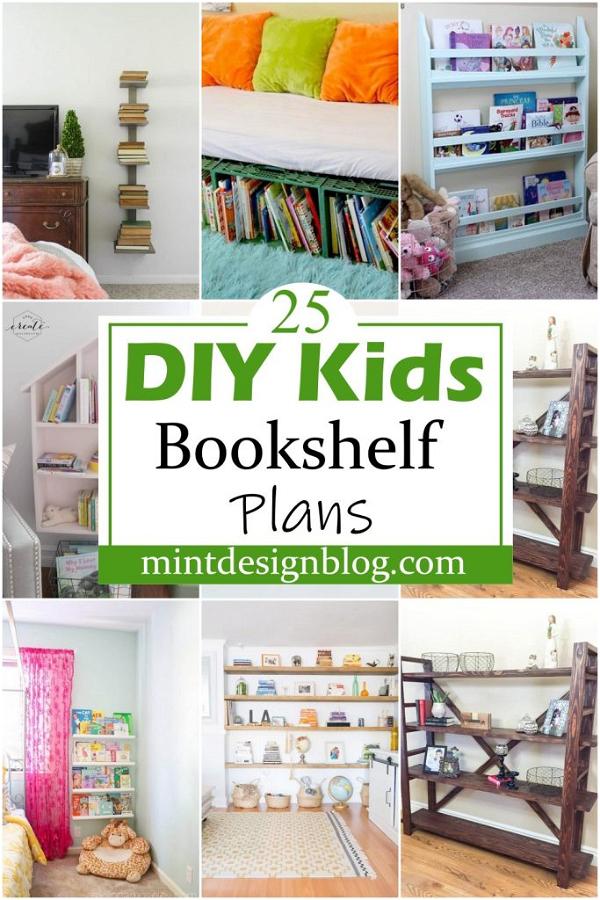 25 DIY Kids Bookshelf Plans - Mint Design Blog