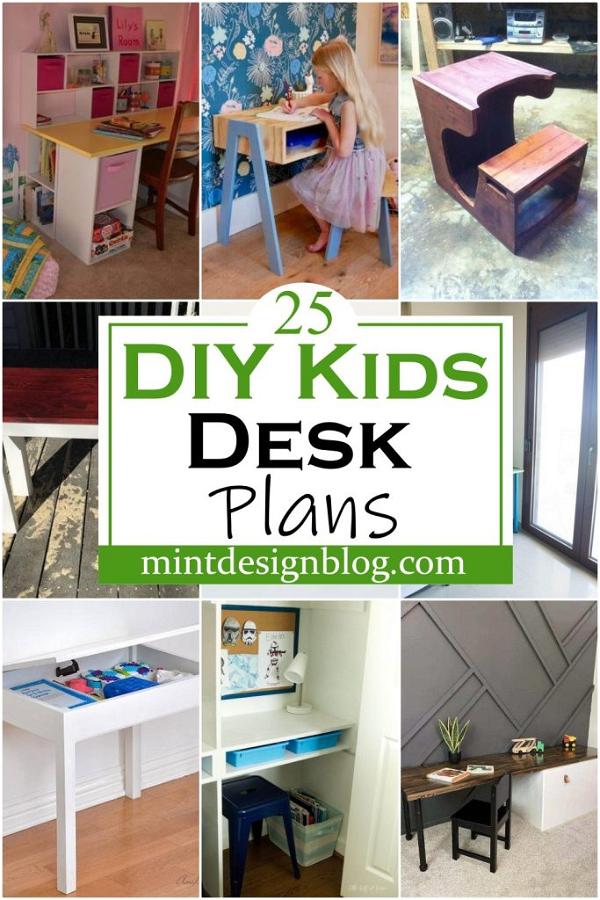 25 DIY Kids Desk Plans - Mint Design Blog