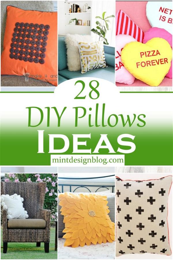 28 DIY Pillows Ideas To Spruce Up Your Room - Mint Design Blog