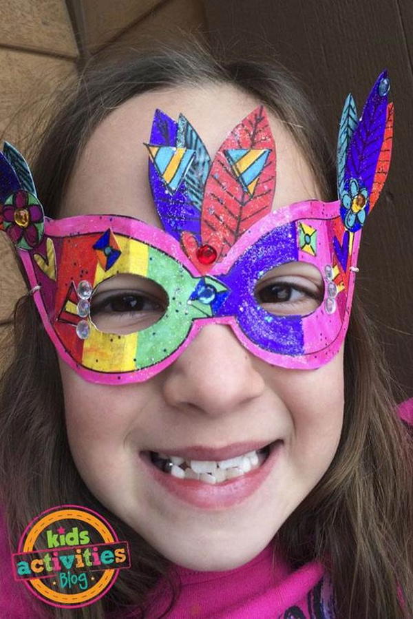 DIY Printable Mardi Gras Mask