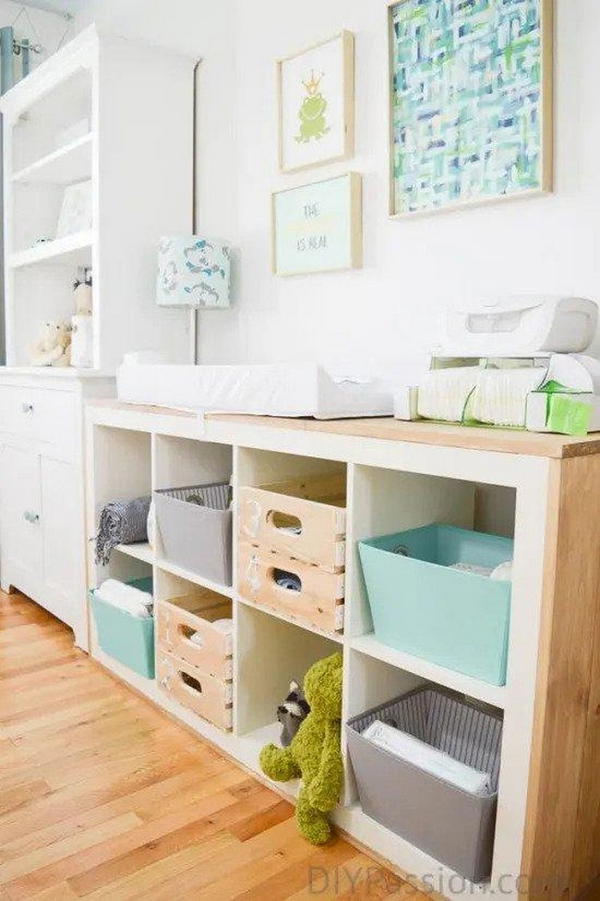 DIY Repurposed Changing Table