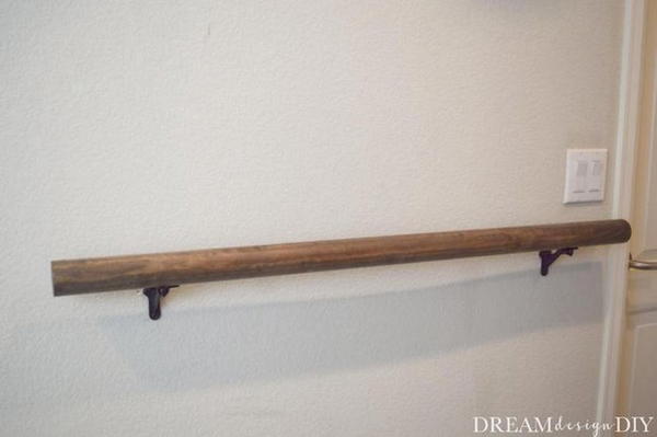 DIY Wall Mounted Ballet Barre