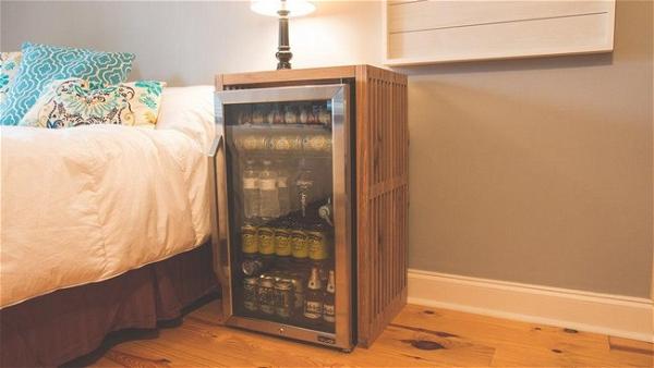 End Table With Built-in Fridge DIY