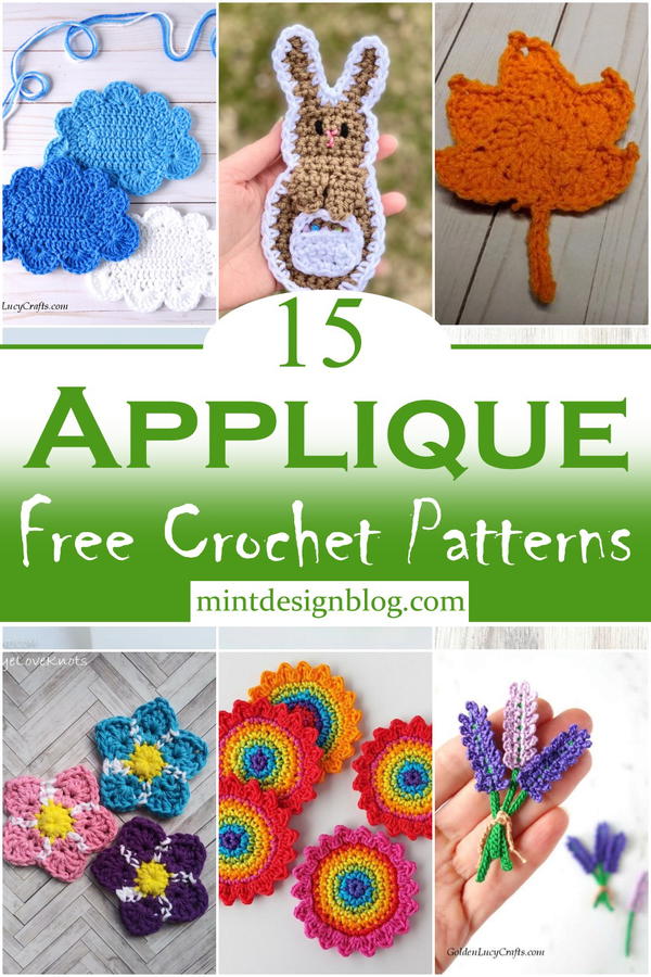 15 Free Crochet Applique Patterns For Beginners - Mint Design Blog