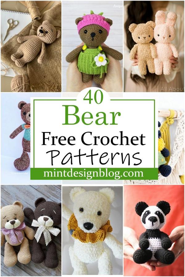 40 Free Crochet Bear Patterns For Beginners - Mint Design Blog