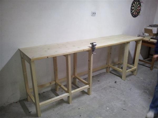 Garage Wood Workbench DIY
