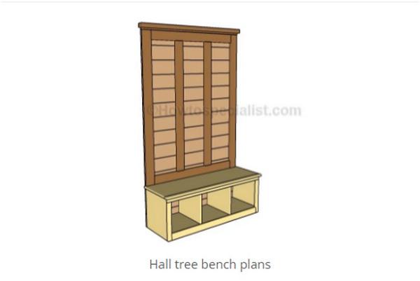 Hall Tree Bench Plans