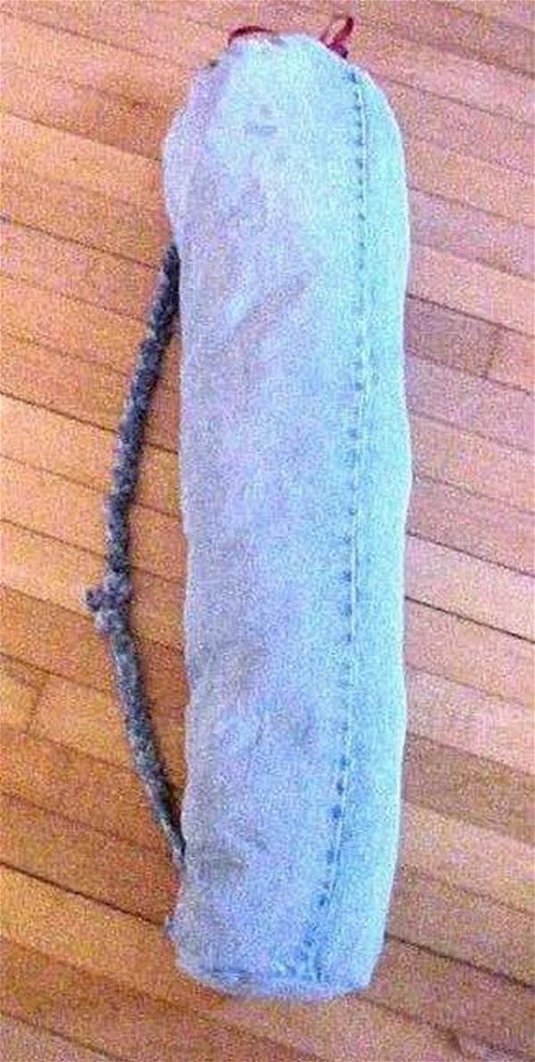 How To Make Yoga Mat Bag For Old Jeans