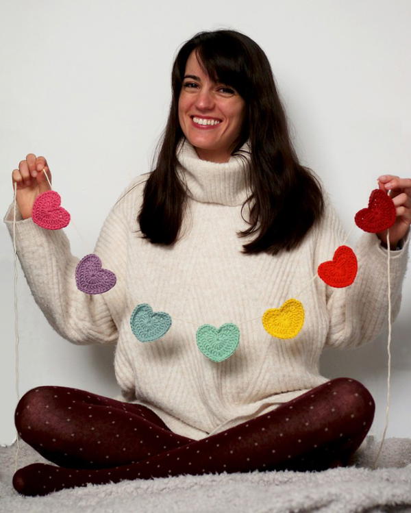 Rainbow Heart Garland