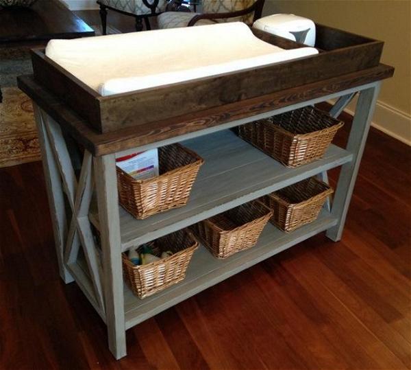 Rustic X Changing Table
