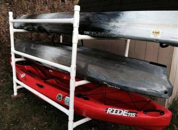 Simple Kayak Rack From PVC