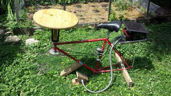 Solar Powered, Bike Frame Pottery Wheel