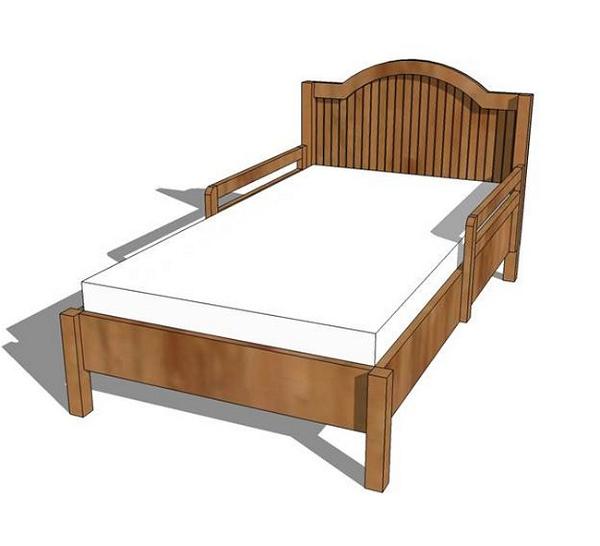 Traditional Wood Toddler Bed