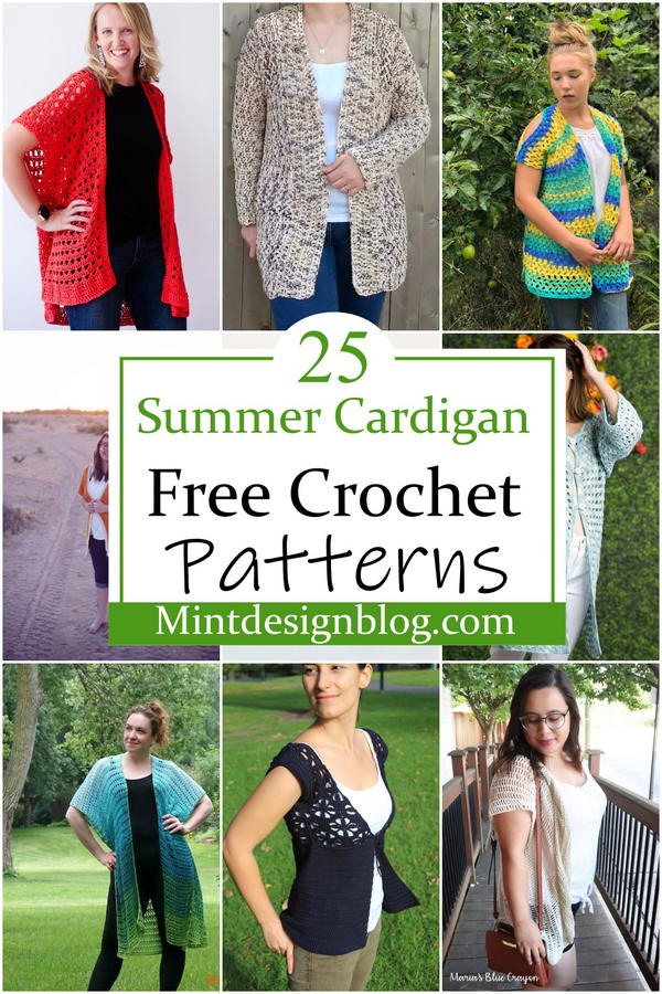 25 Free Crochet Summer Cardigan Patterns - Mint Design Blog