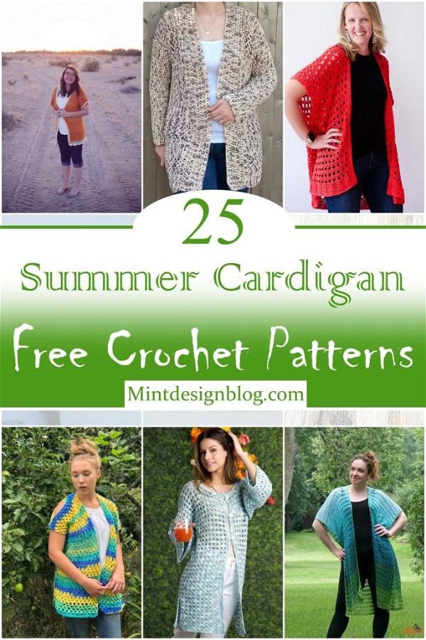 25 Free Crochet Summer Cardigan Patterns - Mint Design Blog