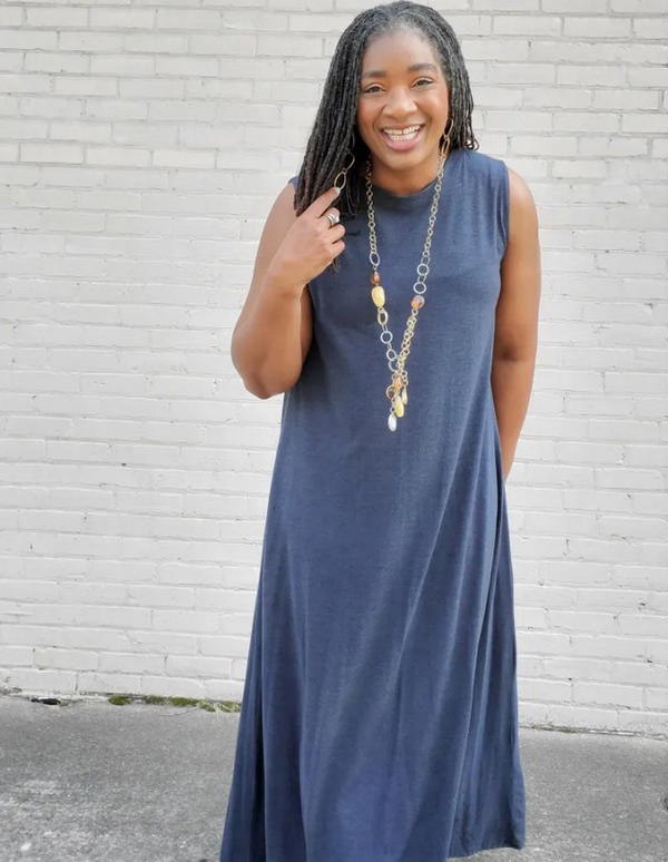 A-line Knit Maxi Dress