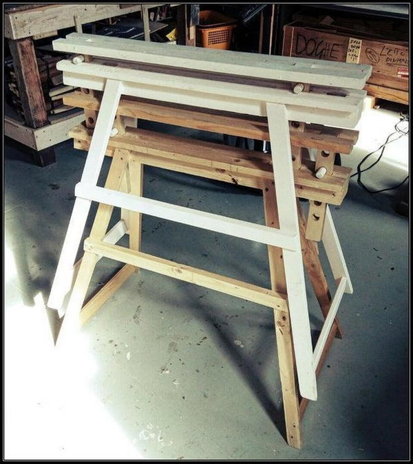 Adjustable Wood Sawhorse DIY