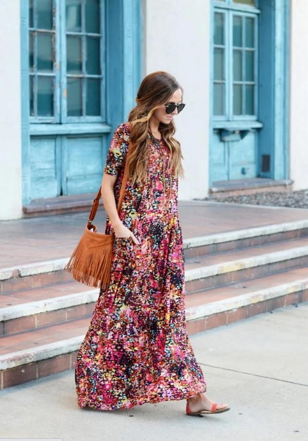 Boxy Maxi Dress With Pockets