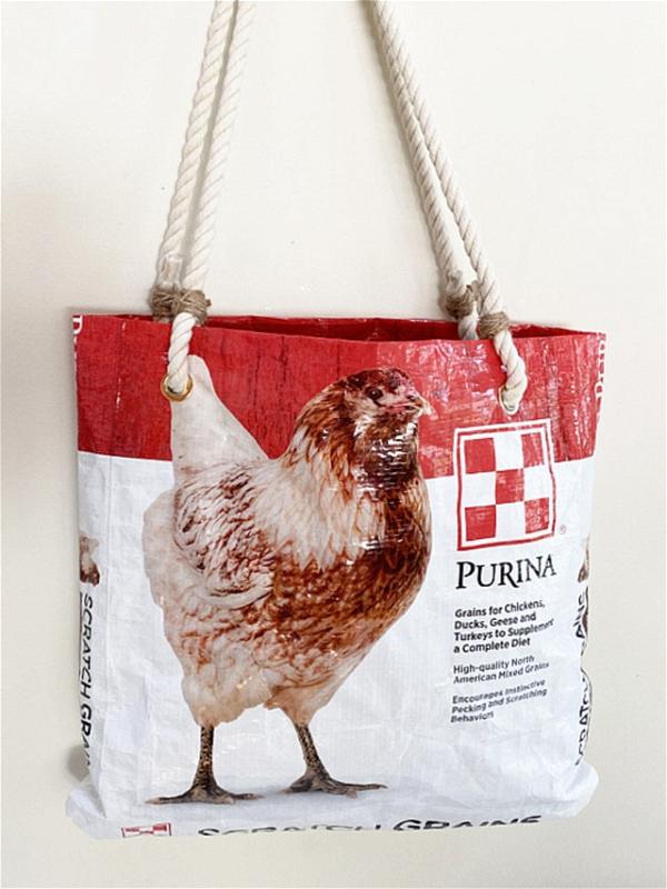 Chicken Feed Bag Tote Bag