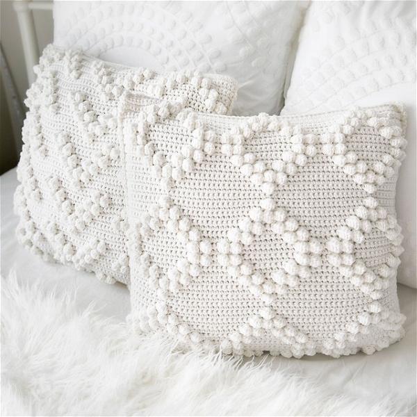 Chunky Bobble Stitch Pillow Covers