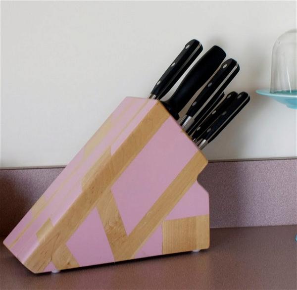 23 DIY Knife Block Ideas For Organization - Mint Design Blog