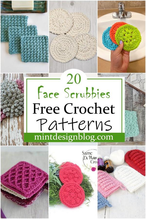 20 Crochet Face Scrubbies Patterns - Mint Design Blog