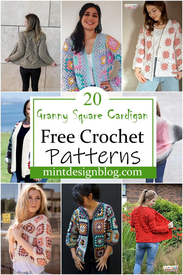 Crochet Granny Square Cardigan Patterns 3