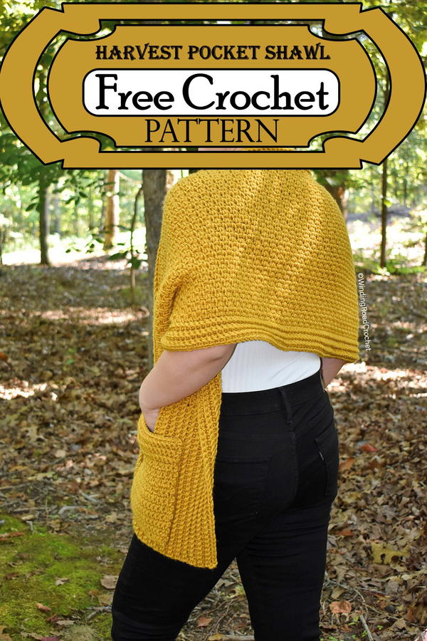 Crochet Harvest Pocket Shawl