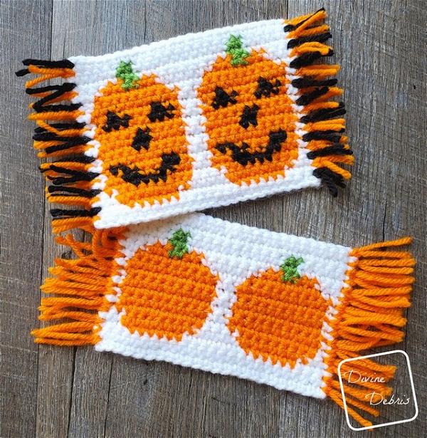 Cute Pumpkins Mug Rugs