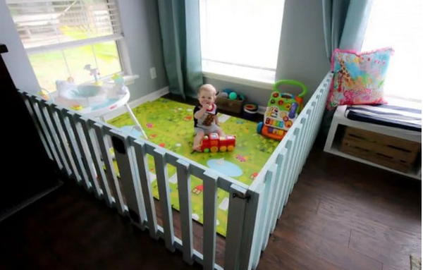 DIY Baby Playpen Wood Using Idea