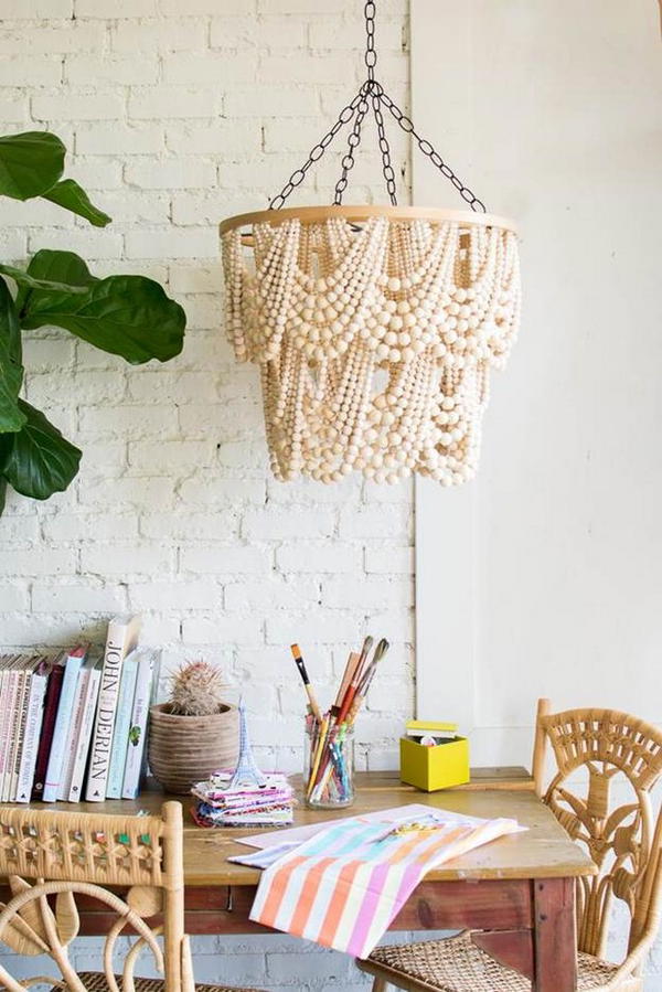 DIY Beaded Chandelier