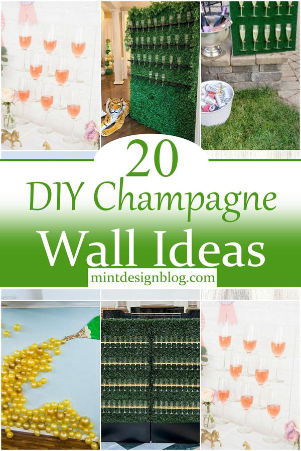 20 DIY Champagne Wall Ideas For Decor - Mint Design Blog