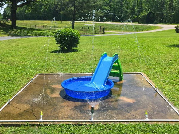 DIY Concrete Splash Pad