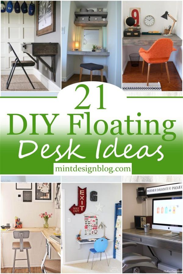 21 DIY Floating Desk Ideas For Work Stations - Mint Design Blog