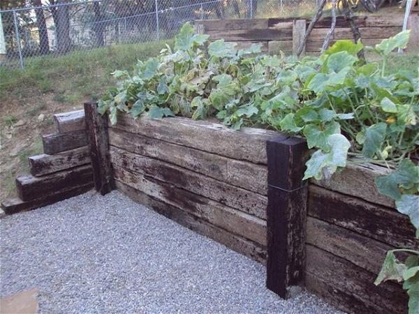 Make a Wall From Railway Ties