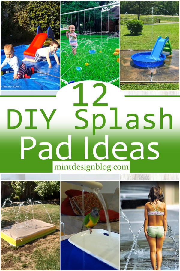 12 DIY Splash Pad Ideas For Water Fun - Mint Design Blog