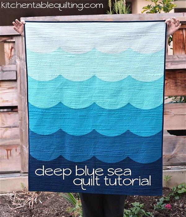 Deep Blue Sea Baby Quilt Tutorial