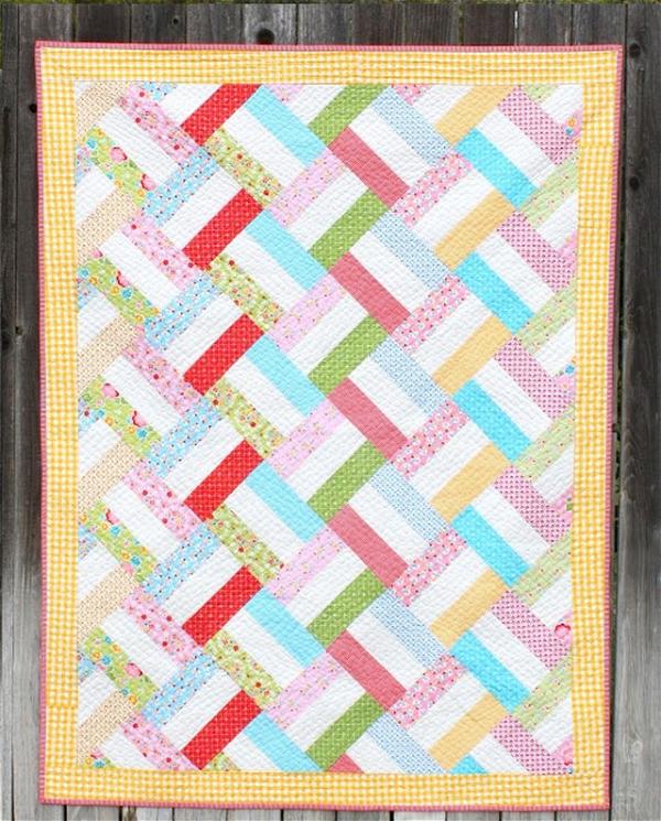 Easy Strip Quilt Pattern- Baby Basket