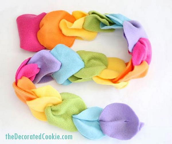 Felt Rainbow Scarf