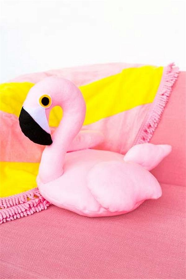 Flamingo Felt Pillow
