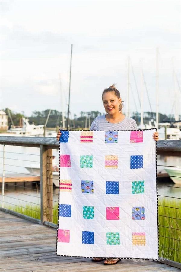 Four Square Simple Charm Pack Baby Quilt