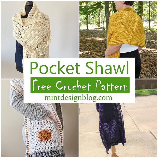Free Crochet Pocket Shawl Patterns