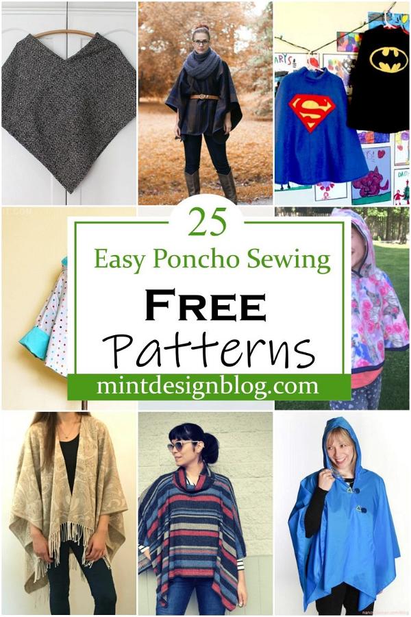 25 Free Poncho Sewing Patterns For Everyone Mint Design Blog